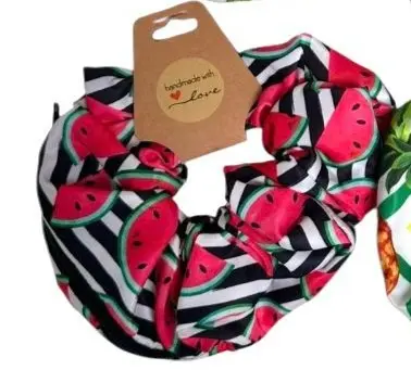 Haargummi mit Reißverschluss - floral und fruchtiges Design