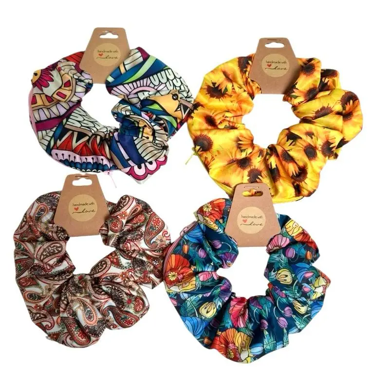 Zippered Scrunchie - Art and Nature Designs