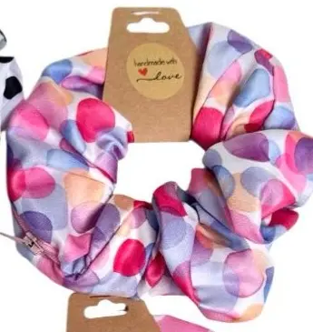 Scrunchie with Zipper - Dots & Speckles